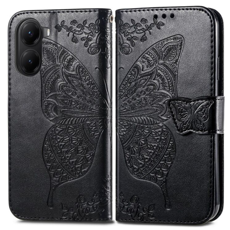 Чохол UniCase Butterfly Pattern для Xiaomi Poco X7 Pro - Black: фото 2 з 11