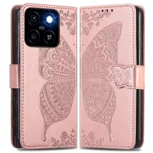 Чехол UniCase Butterfly Pattern для ZTE Blade A35 / Blade A55 - Rose Gold: фото 1 из 6