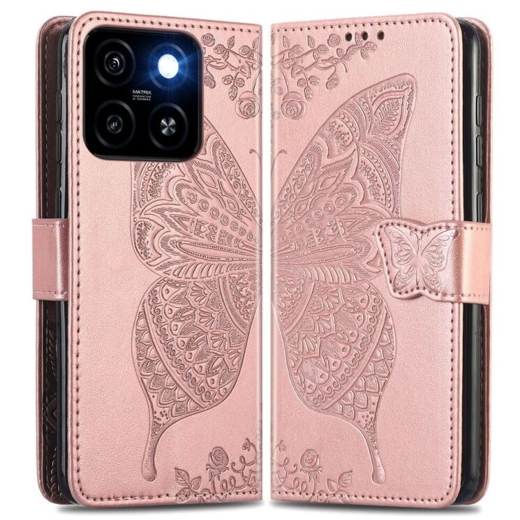 Чехол UniCase Butterfly Pattern для ZTE Blade A35 / Blade A55 - Rose Gold: фото 1 из 6