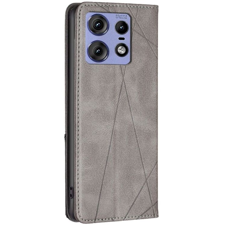 Чехол UniCase Geometric Pattern для Motorola Edge 50 Pro - Grey: фото 3 из 8