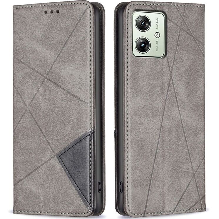 Чехол UniCase Geometric Pattern для Motorola Moto G54 / G54 Power - Grey: фото 1 из 8