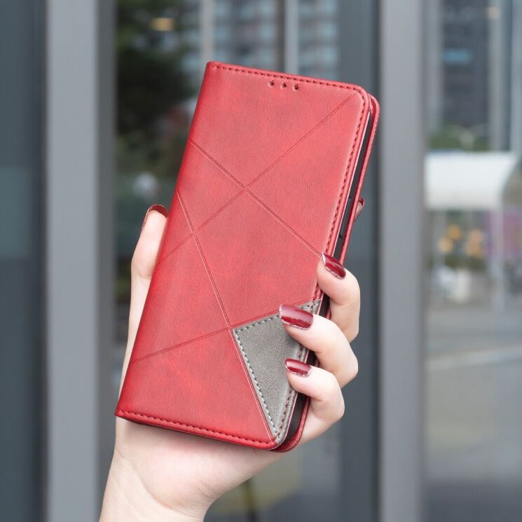 Чохол UniCase Geometric Pattern для Motorola Moto G56 - Red: фото 6 з 9