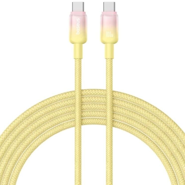 Кабель Baseus Discolor Series Type-C to Type-C (100W, 1m) P10374902 - Custard Yellow: фото 1 из 25