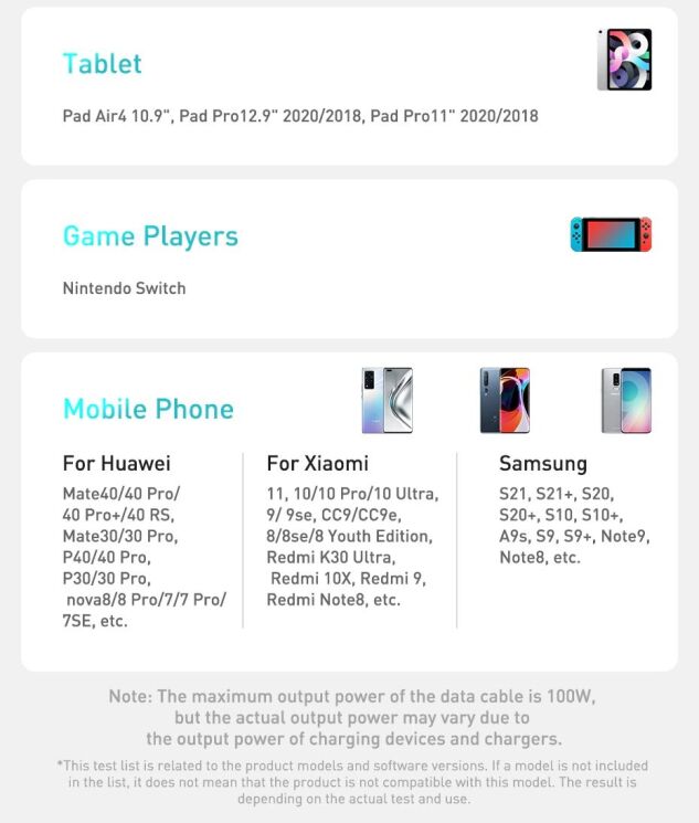 Кабель Baseus Display Fast Charging Data Type-C to Type-C (100W, 1m) CATSK-B01 - Black: фото 13 з 25