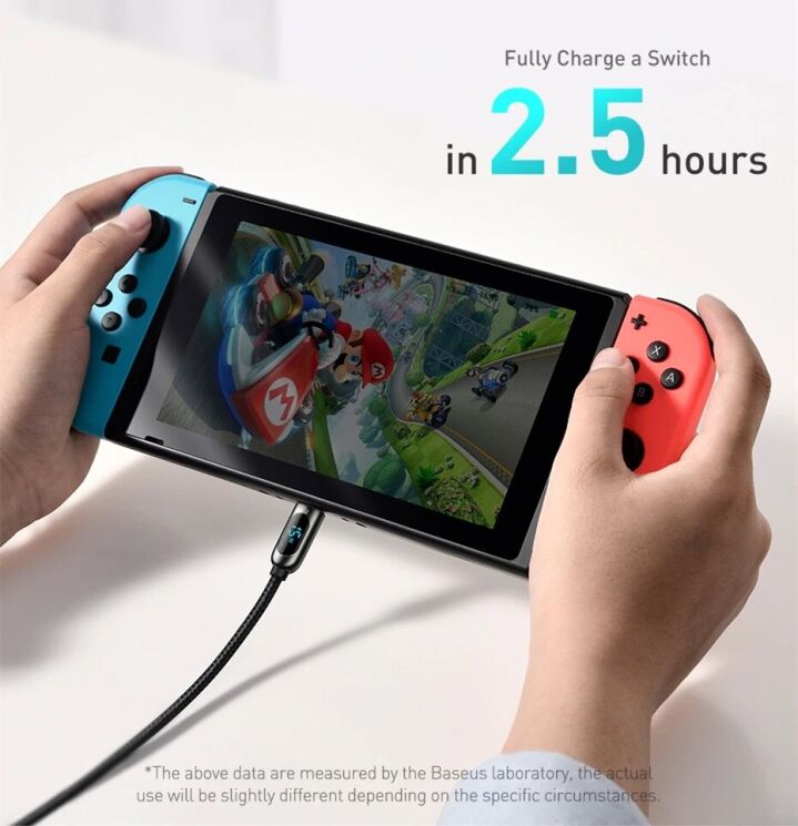 Кабель Baseus Display Fast Charging Data Type-C to Type-C (100W, 1m) CATSK-B01 - Black: фото 15 з 25