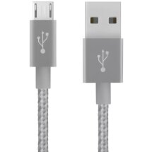Кабель Belkin Mixit Metallic USB to MicroUSB (3m) - Gray: фото 1 из 3