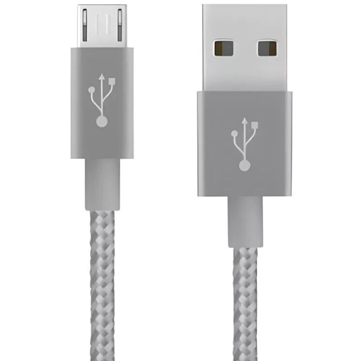 Кабель Belkin Mixit Metallic USB to MicroUSB (3m) - Gray: фото 1 из 3