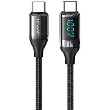 Кабель USAMS SJ546 U78 Type-C to Type-C (100W, 5A, 1.2m) - Black: фото 1 из 14