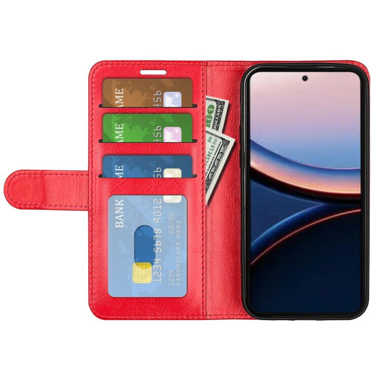 Класичний чохол-книжка Deexe Wallet Style для Xiaomi Poco C95 Pro - Red (429203R) Класичний чохол-книжка Deexe Wallet Style для Xiaomi Poco C95 Pro - Red: фото 2 з 7