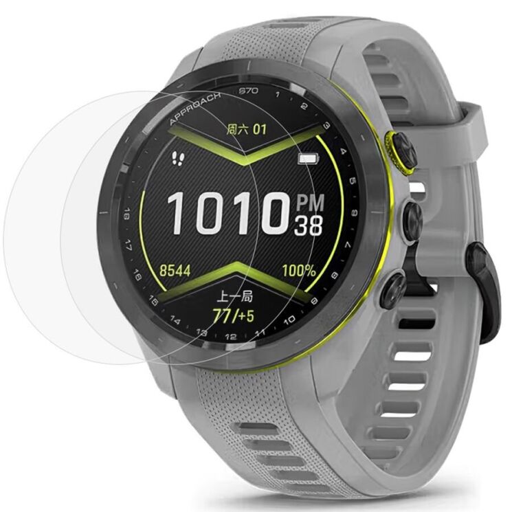 Комплект захисного скла Deexe Screen Protector для Garmin Approach S70 47mm: фото 1 из 6