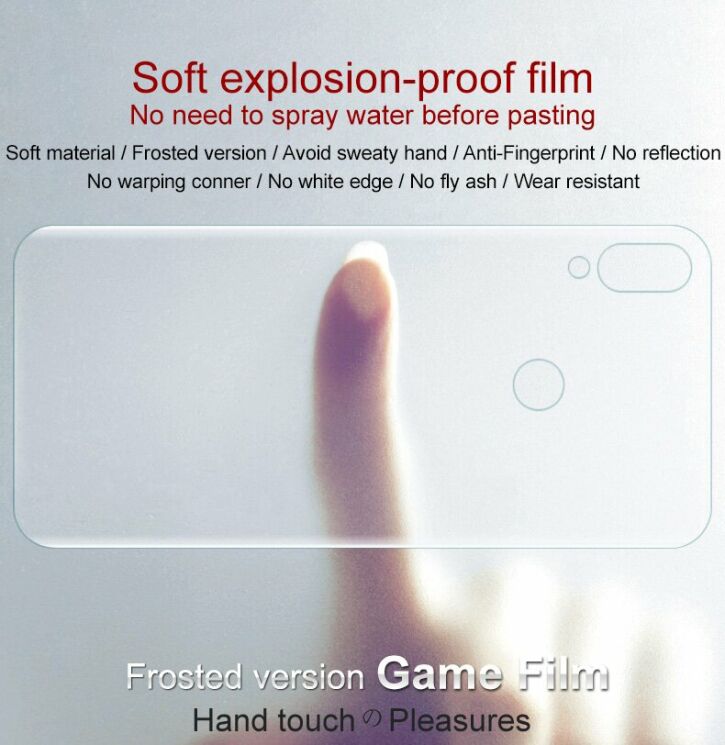 Комплект защитных пленок на заднюю панель IMAK Full Coverage Hydrogel Film для Xiaomi Redmi Note 7: фото 8 из 12