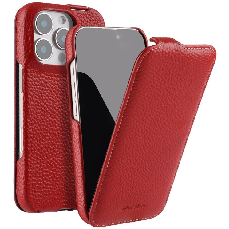 Шкіряний чохол MELKCO Jacka Type MagSafe для iPhone 16 Pro Max - Red: фото 1 з 1