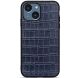 Шкіряний чохол UniCase Croco Skin для Apple iPhone 15 Plus - Blue (329405L). Фото 1 з 3