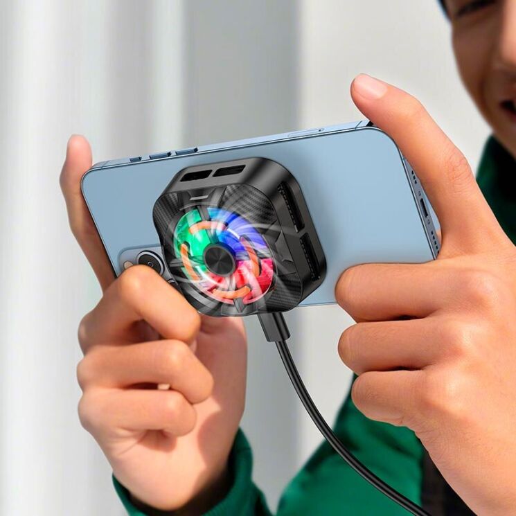 Кулер-вентилятор для смартфона Borofone BG15 Travel Magnetic - Black: фото 9 з 9