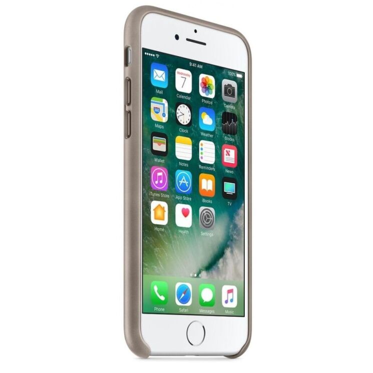 Оригинальный чехол Leather Case для Apple iPhone SE 2 / 3 (2020 / 2022) / iPhone 8 / iPhone 7 (MPT62/MQH62) - Taupe: фото 3 из 3
