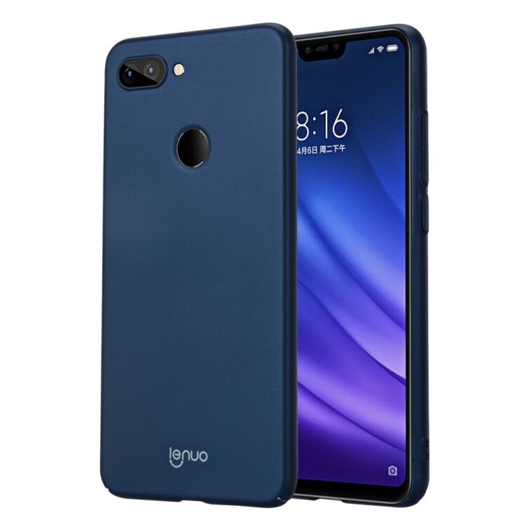 Пластиковый чехол LENUO Silky Touch для Xiaomi Mi 8 Lite - Blue: фото 1 из 14