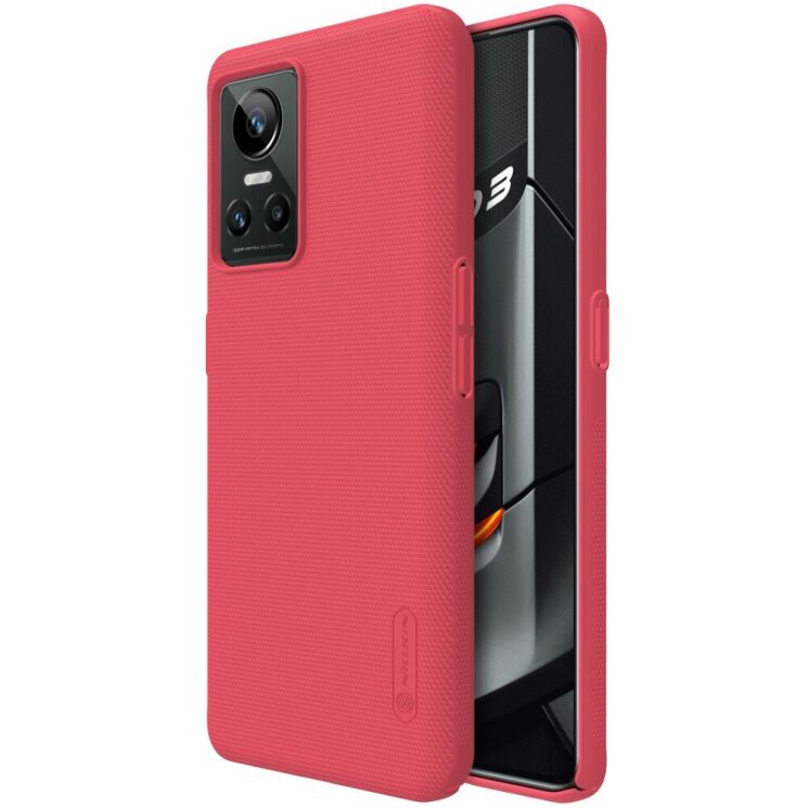 Пластиковый чехол NILLKIN Frosted Shield для Realme GT Neo 3 - Red: фото 1 из 17