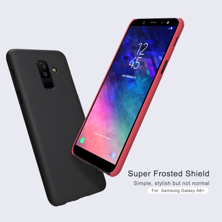 Пластиковый чехол NILLKIN Frosted Shield для Samsung Galaxy A6+ 2018 (A605) - White: фото 8 из 16