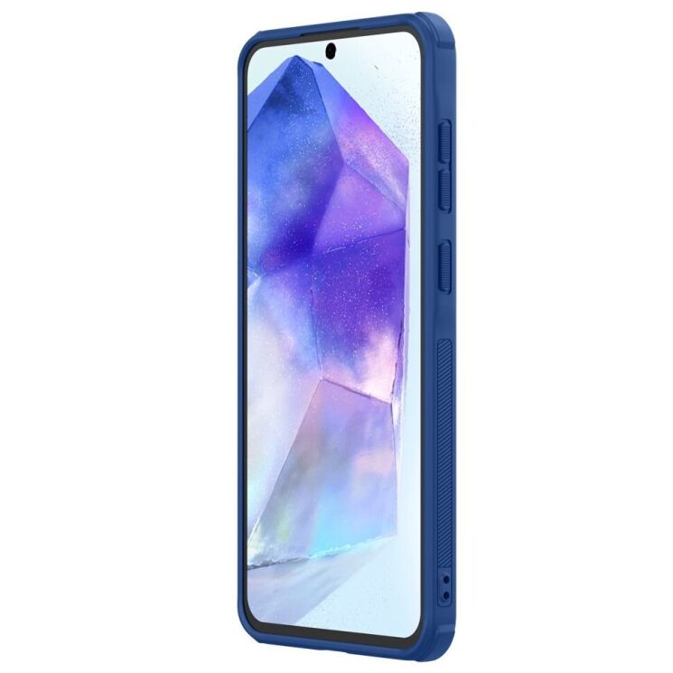 Пластиковый чехол NILLKIN Frosted Shield Pro для Samsung Galaxy A56 (A566) - Blue: фото 3 из 10