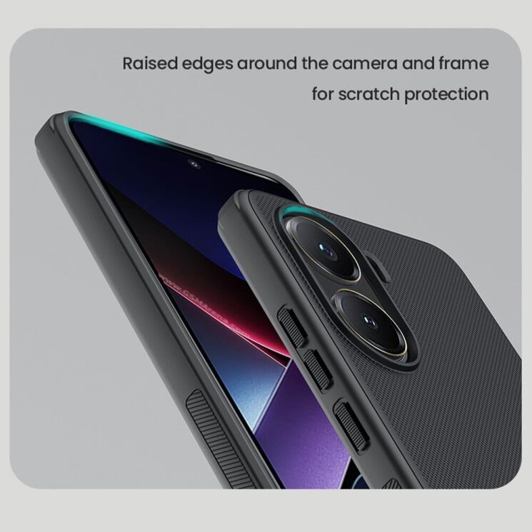 Пластиковый чехол NILLKIN Frosted Shield Pro для Xiaomi Poco X7 Pro - Black: фото 10 из 15