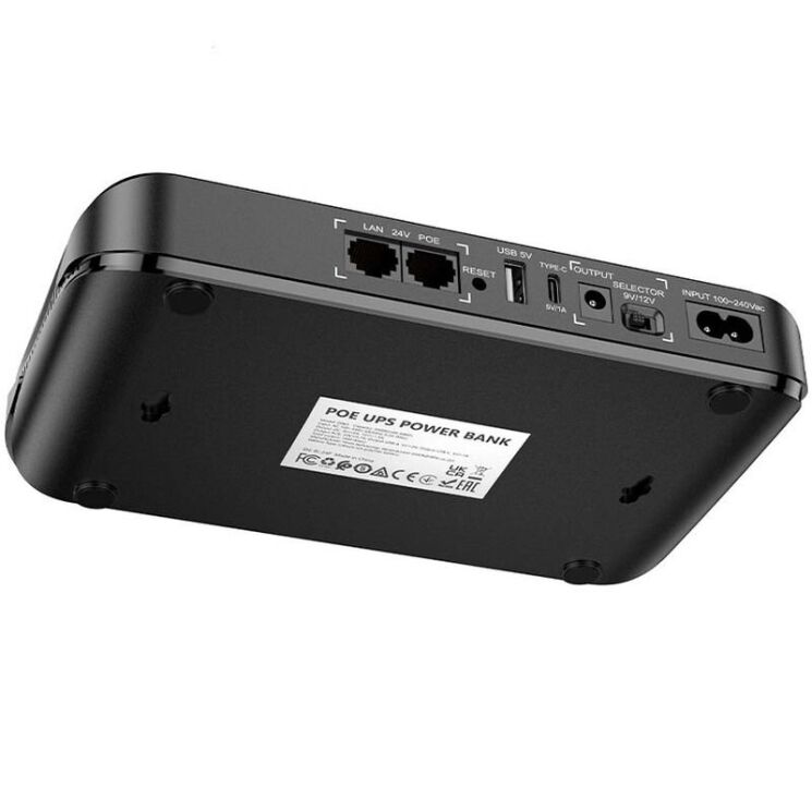 Портативне джерело живлення для роутера Hoco DB62 UPS 5-12V/18W (20000mAh) - Black: фото 3 з 9