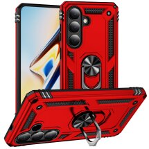 Противоударный чехол с подставкой Deexe Armor Case для Samsung Galaxy S26 - Red: фото 1 из 7