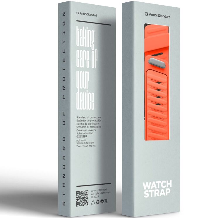 Ремінець ArmorStandart Silicone Tech для WHOOP MG / 5.0 - Orange: фото 5 з 5