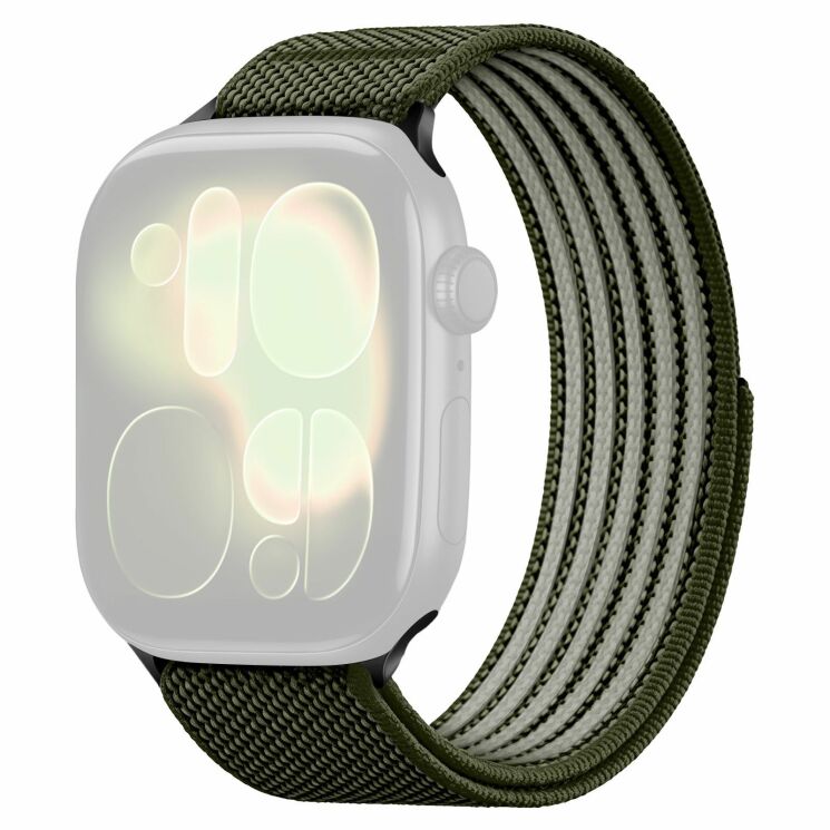 Ремінець Deexe Active Band для Apple Watch 45 / 44 / SE 44 / 42 (Series 1-3) / Ultra (Gen 1-4) - Dark Green: фото 1 з 5