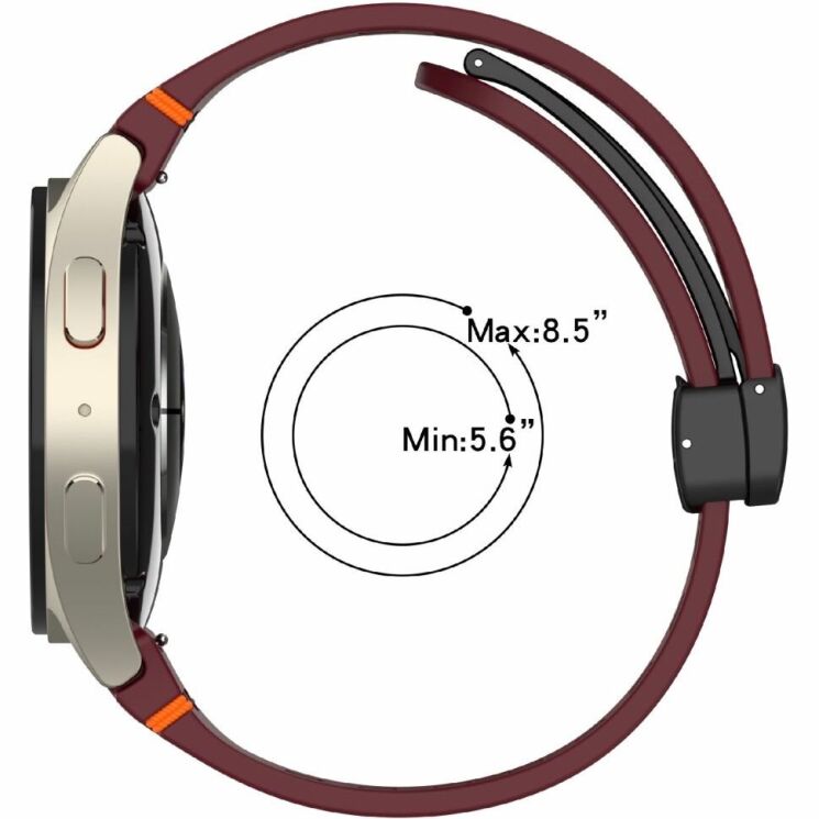 Ремешок Deexe Astra Strap для Samsung Galaxy Watch 4 / 4 Classic / 5 / 5 Pro / 6 / 6 Classic / 7 / FE - Purple: фото 7 из 7