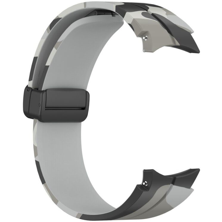 Ремінець Deexe Camo Silicone для Samsung Galaxy Watch 4 / 4 Classic / 5 / 5 Pro - Light Grey: фото 3 з 6