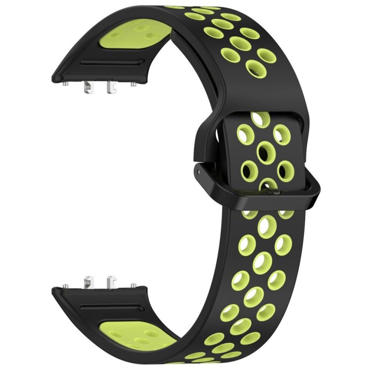 Ремешок Deexe Dot Color для Samsung Galaxy Fit 3 - Black / Lime: фото 3 из 7