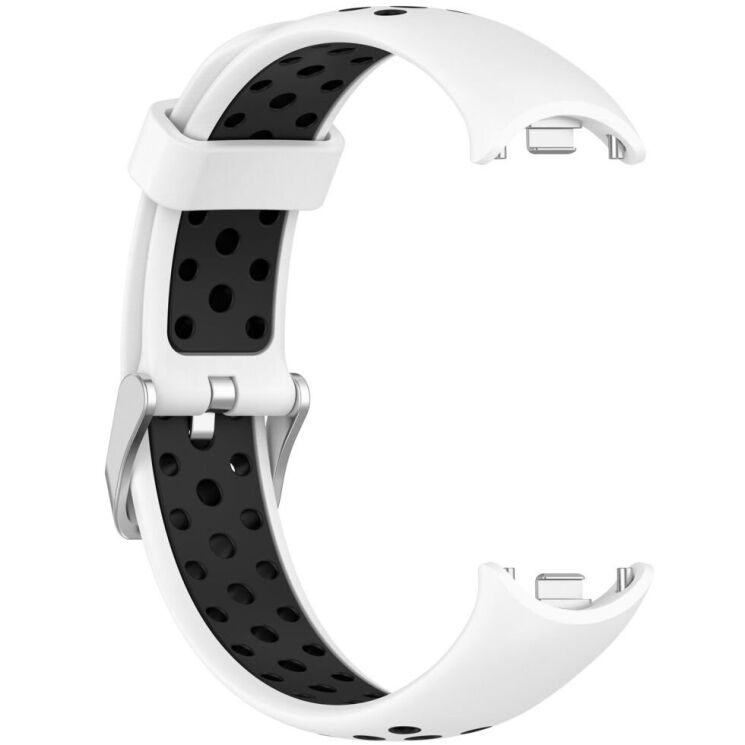 Ремешок Deexe Dot Color для Xiaomi Mi Smart Band 8 / 9 - White / Black: фото 4 из 9