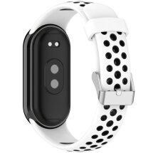 Ремешок Deexe Dot Color для Xiaomi Mi Smart Band 8 / 9 - White / Black: фото 1 из 9