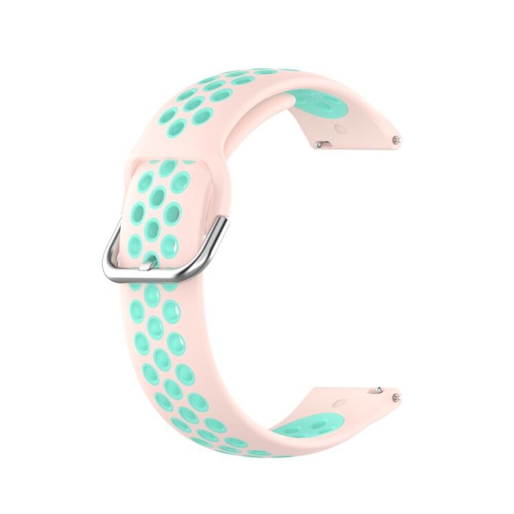 Ремешок Deexe Dual Color для Samsung Galaxy Watch 3 (45mm) - Light Pink / Cyan: фото 1 из 5