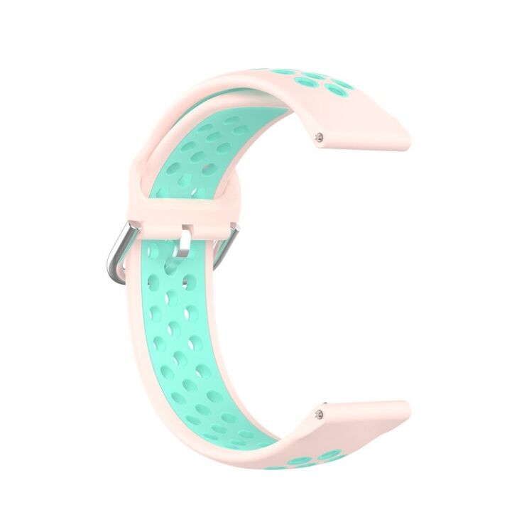 Ремешок Deexe Dual Color для Samsung Galaxy Watch 3 (45mm) - Light Pink / Cyan: фото 2 из 5