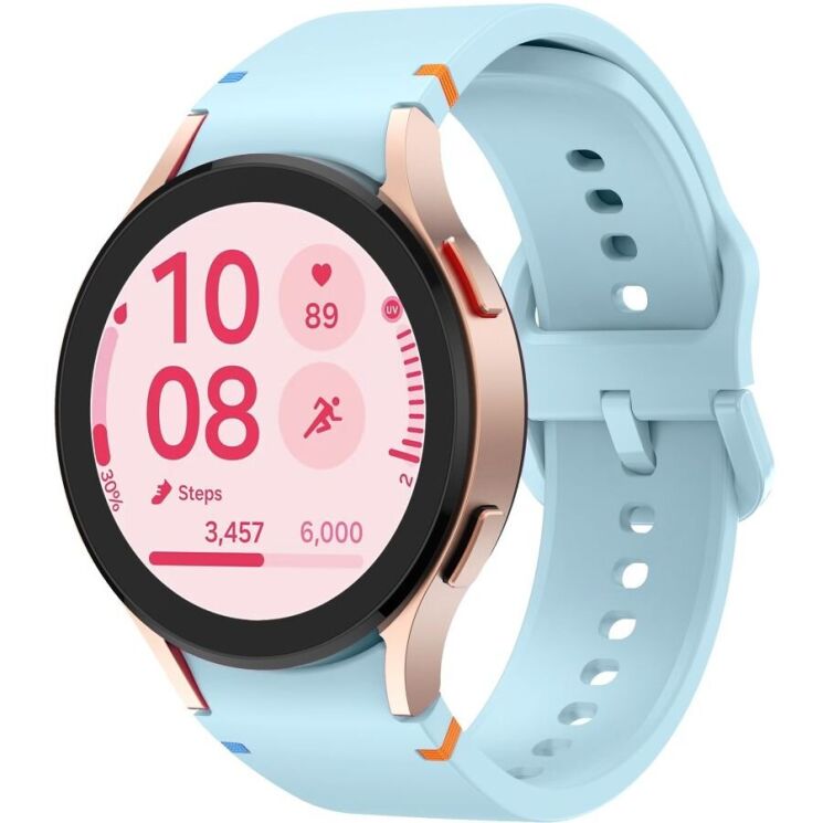 Ремешок Deexe Elino Strap для Samsung Galaxy Watch 4 / 5 / 6 / 7 / FE (40mm) - Baby Blue: фото 2 из 6