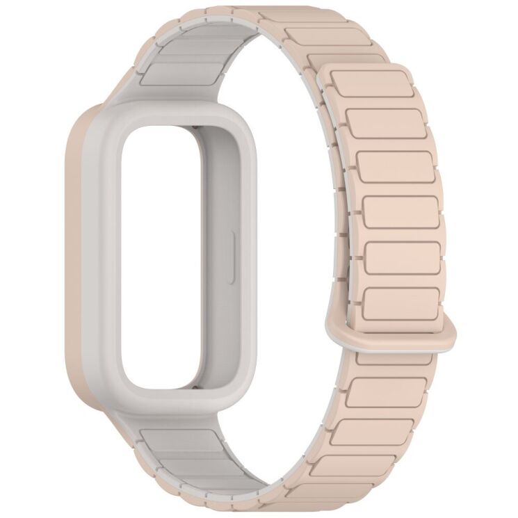 Ремешок Deexe Flexible Fit для Xiaomi Mi Smart Band 9 Active / Redmi Band 3 - Milk Tea: фото 2 из 6