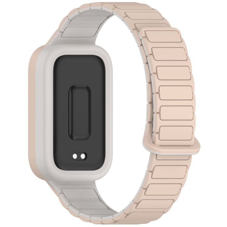 Ремешок Deexe Flexible Fit для Xiaomi Mi Smart Band 9 Active / Redmi Band 3 - Milk Tea: фото 1 из 6