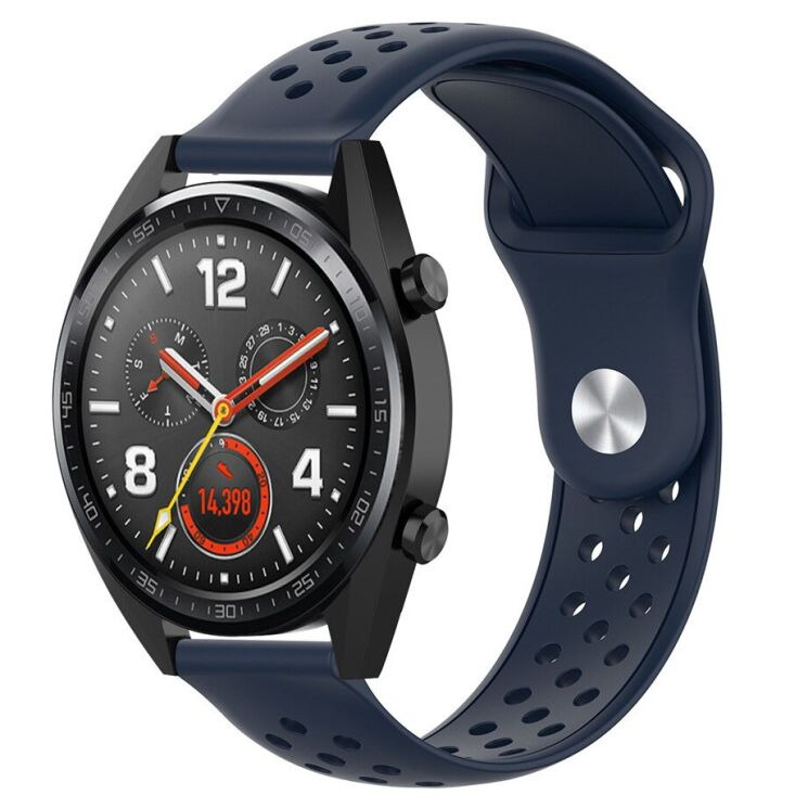 Ремешок Deexe Holes Strap для Samsung Galaxy Gear S3 - Dark Blue: фото 1 из 4