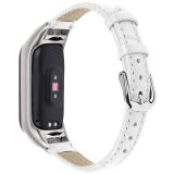 Ремешок Deexe Leather Strap для Xiaomi Mi Smart Band 8 / 9 - White: фото 1 из 5