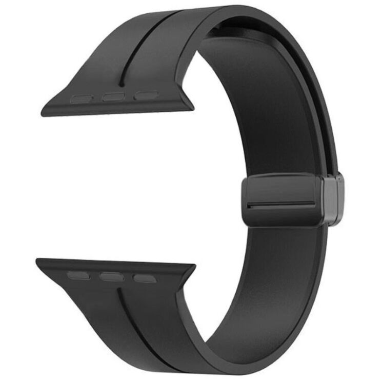 Ремінець Deexe Magnetic Braselet для Apple Watch 42 (Series 10) / 41 / 40 / SE 40 / 38 - Black: фото 2 з 8