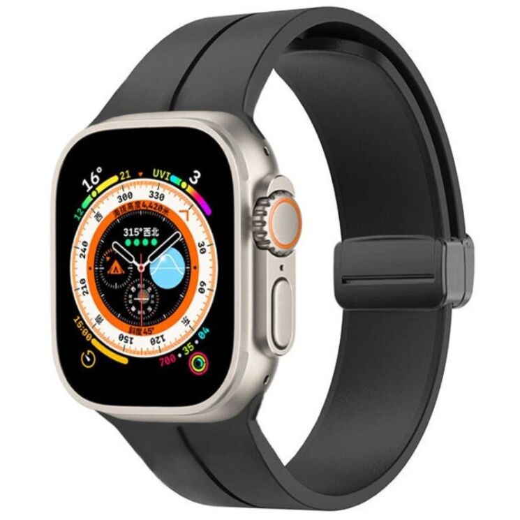Ремінець Deexe Magnetic Braselet для Apple Watch 42 (Series 10) / 41 / 40 / SE 40 / 38 - Black: фото 1 з 8