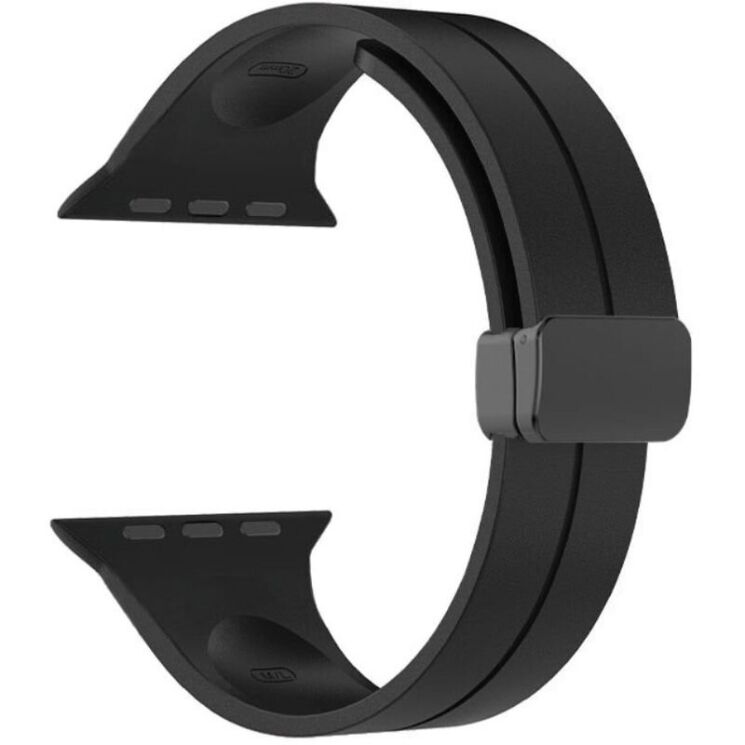 Ремінець Deexe Magnetic Braselet для Apple Watch 42 (Series 10) / 41 / 40 / SE 40 / 38 - Black: фото 4 з 8