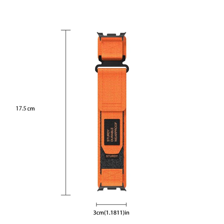 Ремінець Deexe Military для Samsung Galaxy Watch 8 (40/44mm) / 8 Classic - Orange: фото 6 з 6