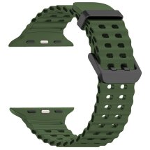Ремінець Deexe Ocean Strap для Apple Watch 46 / 45 / 44 / SE 44 / 42 (Series 1-3) / Ultra / Ultra 2 - Army Green: фото 1 з 1