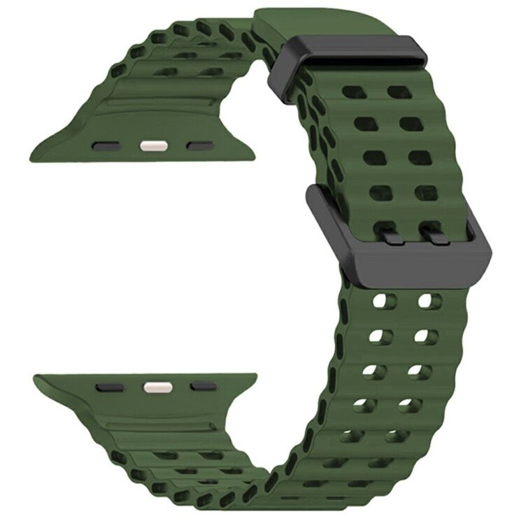 Ремінець Deexe Ocean Strap для Apple Watch 46 / 45 / 44 / SE 44 / 42 (Series 1-3) / Ultra / Ultra 2 - Army Green: фото 1 з 1