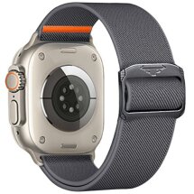 Ремешок Deexe Orbit Flex для Apple Watch 46 / 45 / 44 / SE 44 / 42 (Series 1-3) / Ultra / Ultra 2 - Dark Grey: фото 1 из 5