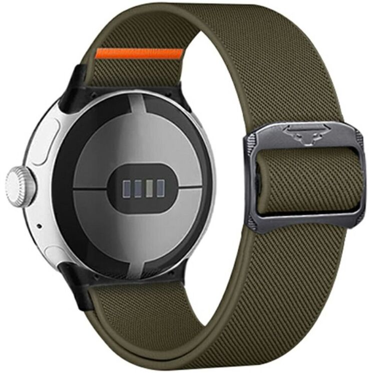 Ремешок Deexe Orbit Flex для Google Pixel Watch / Watch 2 / Watch 3 (41mm) - Army Green: фото 1 из 4