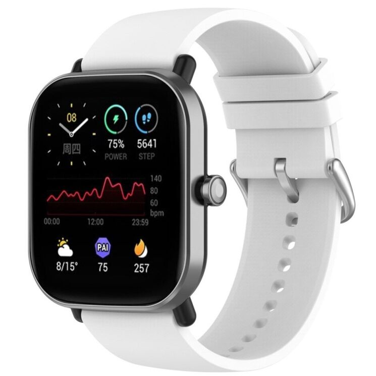 Ремешок Deexe Silicone Band для часов с шириной крепления 22мм - White: фото 2 из 10