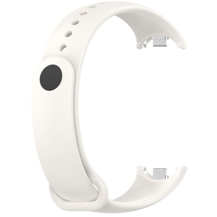 Ремешок Deexe Soft Silicone для Xiaomi Mi Smart Band 8 / 9 - Ivory: фото 3 из 5